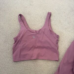 Lululemon mauve pink align/legging set